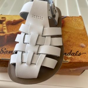 White toddler sandals